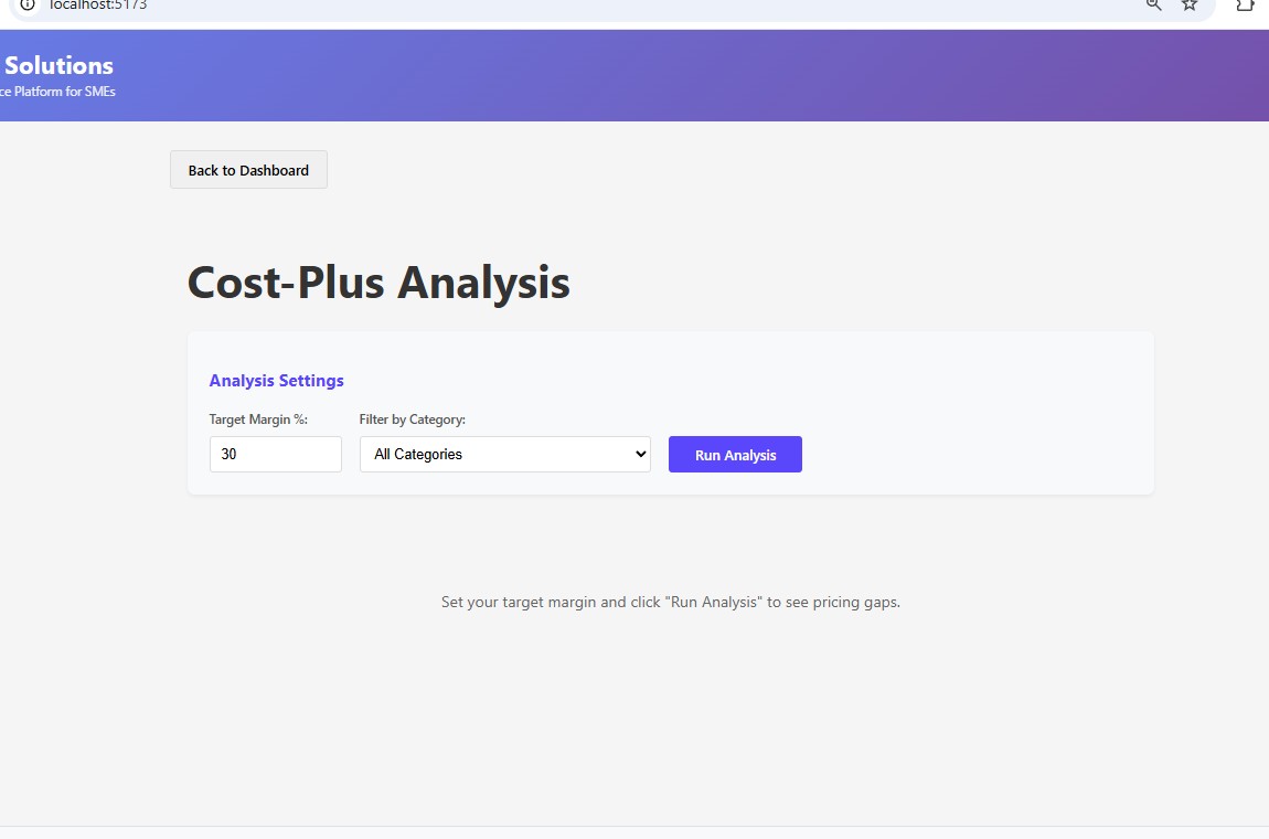 ValorIQ Cost-Plus Analysis settings